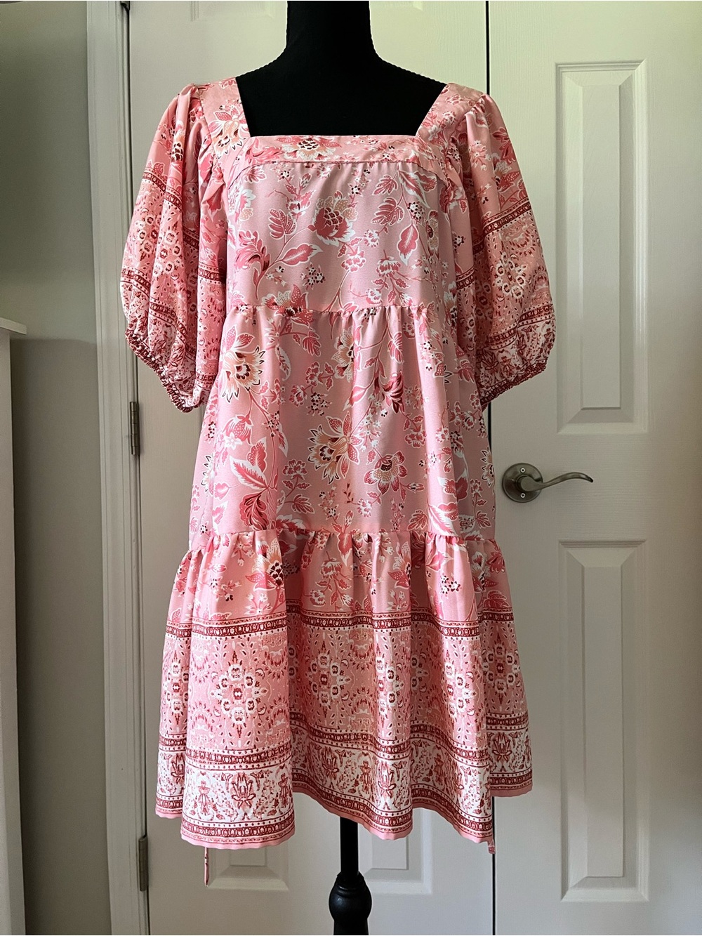 Band of the Free Pink Tiered Mini Dress Sz M EUC 🩷